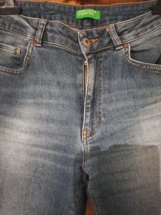 Vaqueros Benetton Mujer Talla 40 elasticos