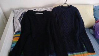 Set 2 maglioni uomo nero e blu