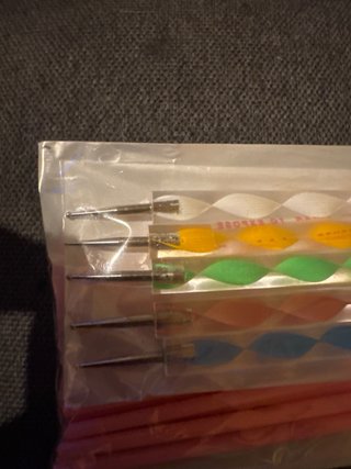 Set Manicura Uñas 5 Herramientas Doble y 15 pincel