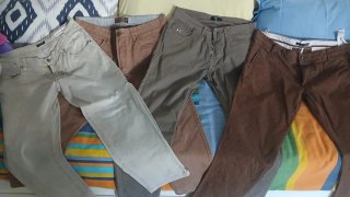 Pantaloni uomo beige e marroni