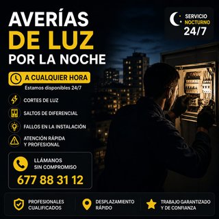 Servicio Electricista Urgente 24/7