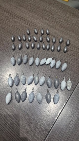 50 Plomos Pesca Barril Rolling