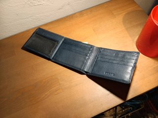 Cartera Fossil Cuero Azul Nueva
