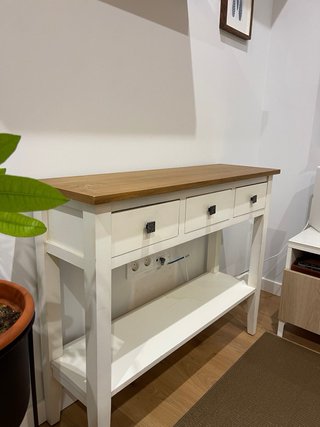 Mesa recibidor madera y metal