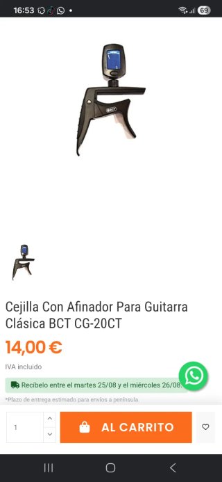 3 CEJILLAS BCT chitarra con accordatore e batterie NUOVE