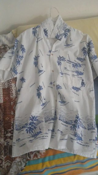 Camicie uomo fantasia marrone e blu