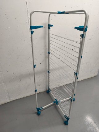 Tendedero Plegable Blanco y Azul