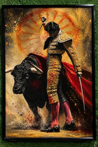Cuadro El arte del torero A3 Resina