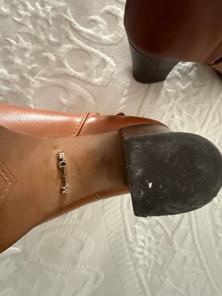 Botines piel camel Massimo Dutti