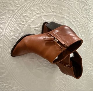 Botines piel camel Massimo Dutti