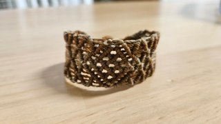 Pulsera macramé beige y marrón