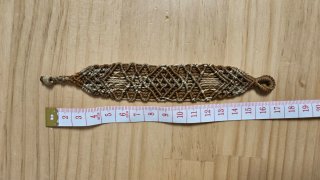 Pulsera macramé beige y marrón