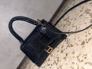 Borsa Balenciaga Nera Coccodrillo