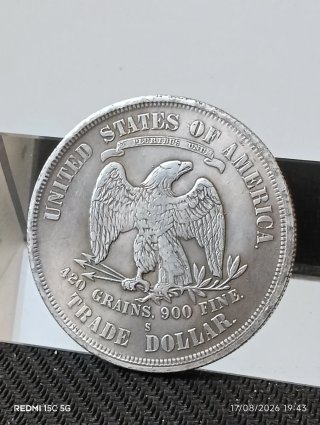 Moneda antigua Trade Dollar 1791
