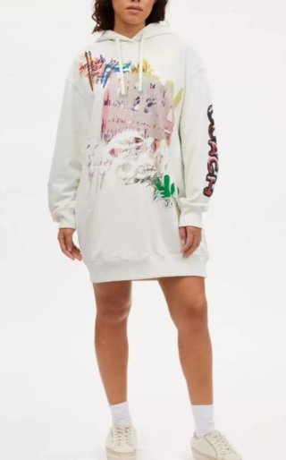 Vestido Coach hoodie dress Mint Serf CL325  mujer