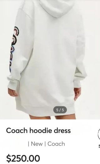 Vestido Coach hoodie dress Mint Serf CL325  mujer