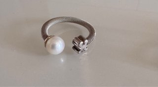 Anillo Tous Plata Perla Ajustable