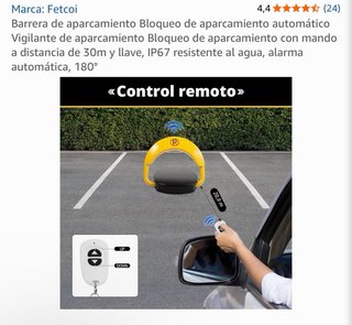 Cepo de garaje eléctrico con mando