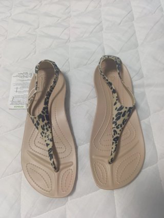 Sandalias Crocs Sexy Fit Flop Talla 38 Animal Prin
