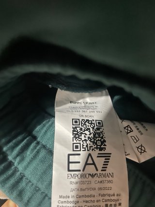 Chándal EA7 Emporio Armani Verde Talla S