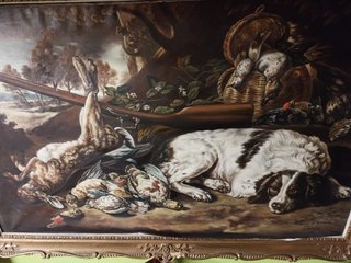Pintura bodegón de caza