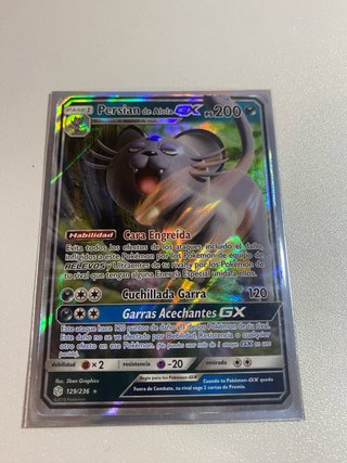 Carta Pokémon Persian de Alola GX 129/236
