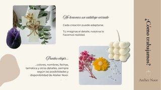 Velas personalizadas para eventos importantes.