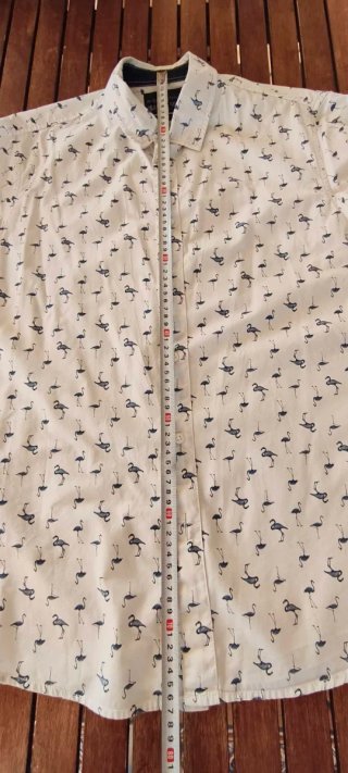 Camisa Flamingo Azul Talla L