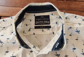 Camisa Flamingo Azul Talla L