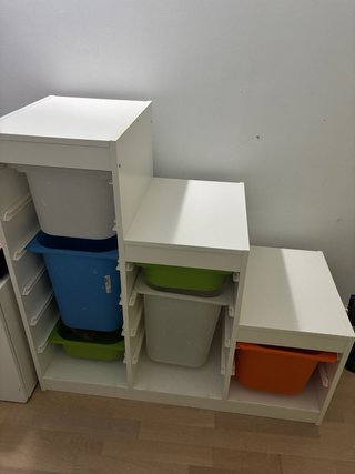 Mueble 6 Cajas Guardajuguetes Blanco