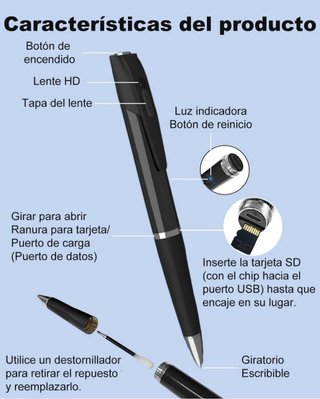 Bolígrafo Cámara Oculta HD 32GB SIN ESTRENAR