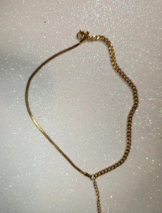 Pulsera doble acero dorado
