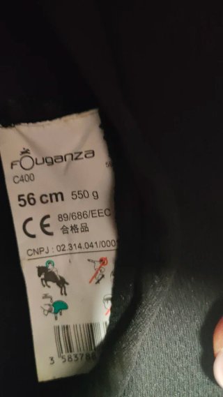 Casco de equitación negro