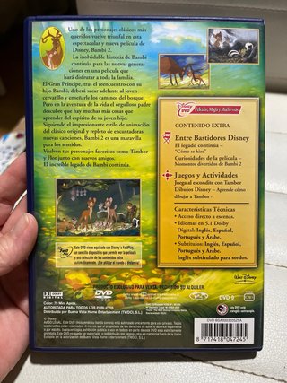 DVD Bambi 2 El Príncipe del Bosque (Español)Nueva