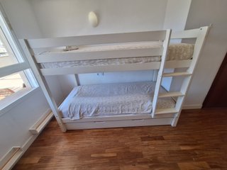 Litera Cama Nido Blanca 90cm