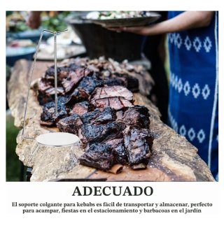 Soporte Brochetas Barbacoa Colgante