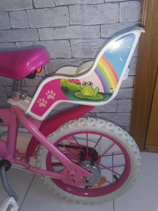 Bicicleta infantil 14 rosa con cesta