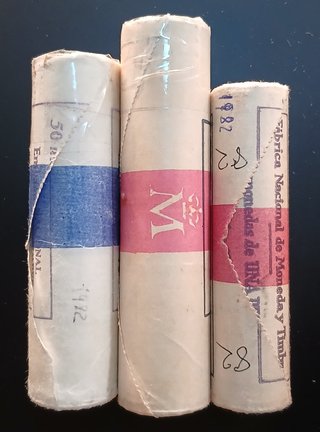 5, 1 y 2 Pesetas ¡Tres Cartuchos de 1982!