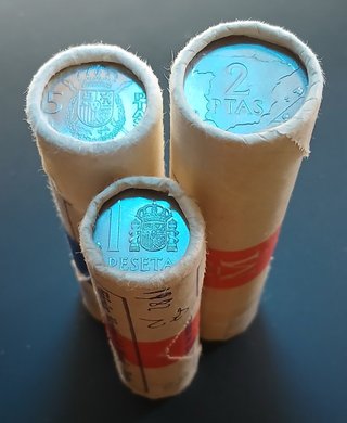 5, 1 y 2 Pesetas ¡Tres Cartuchos de 1982!
