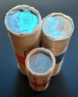 5, 1 y 2 Pesetas ¡Tres Cartuchos de 1982!