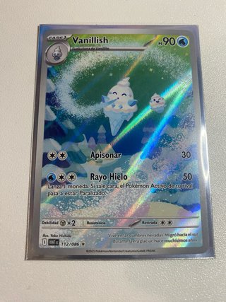 Carta Pokémon Vanillish Fase 1 WHT ES 112/086