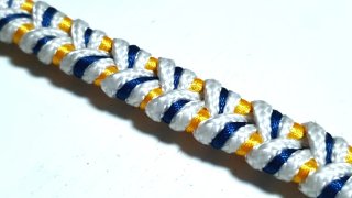 Pulsera estilo Real Madrid trenzada