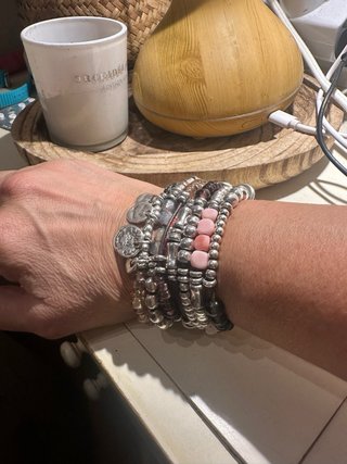 Pulsera Uno de 50 Plata con Pedrería