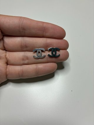 Pendientes Chanel CC con Circonitas Plata