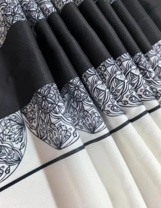 Vestido Boho Estampado Negro