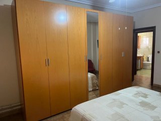 Armario 7 puertas madera y cristal