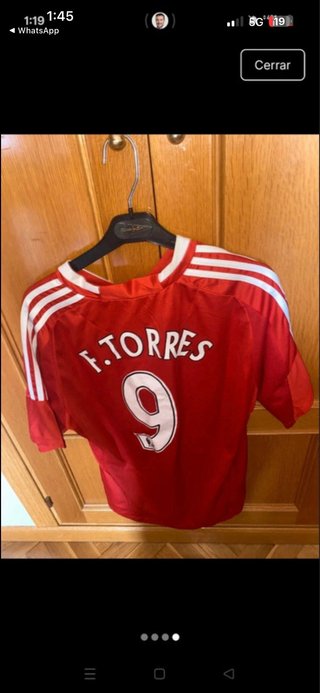 Camiseta Liverpool Torres Talla L Vintage