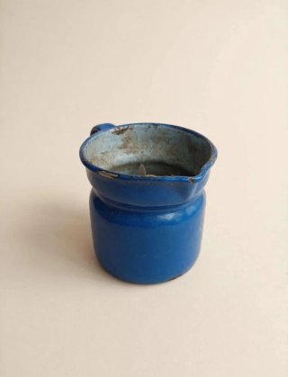 Jarrita esmaltada azul cobalto vintage