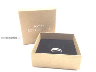 anillo plata 925mm con piedra con circonita,