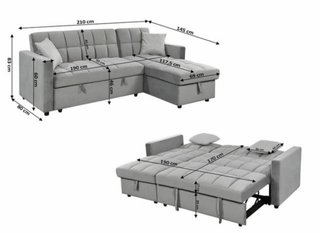 Sofá Cama Gris Reclinable